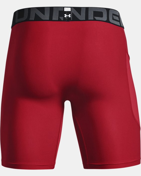 Men's HeatGear® Armour Compression Shorts, Red, pdpMainDesktop image number 5